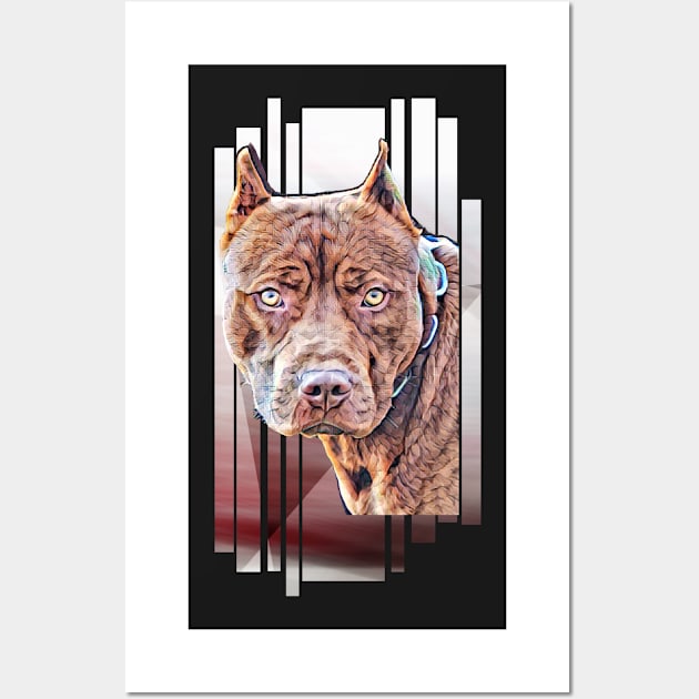 pitbull shirt, pitbull love, love pitbull, pitbull owner, dog breed pitbull, pitbull dog breed, pitbull Wall Art by Shadowbyte91